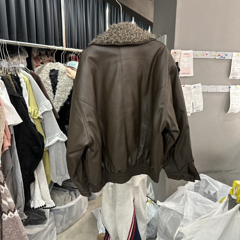 MOMAZU韓國直郵㊣女裝新品時尚休閑25秋冬職業人氣夾克皮革MOMAZU夾克