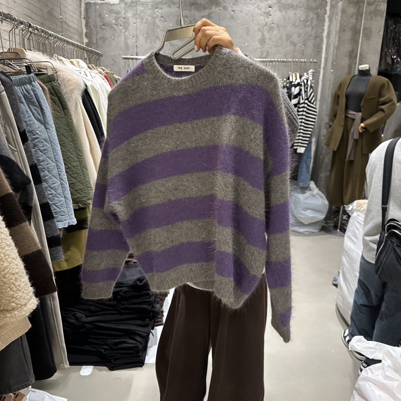 JUNI東大門㊣實拍女士新款熱賣真品休閑人氣25秋冬職業針織衫my juni針織衫圖色1