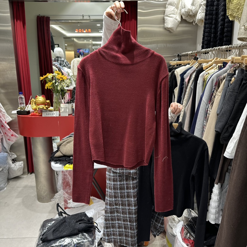 SOLAR東大門㊣直郵女裝新品熱賣人氣25秋冬職業時尚真品針織衫SOLAR針織衫圖色2