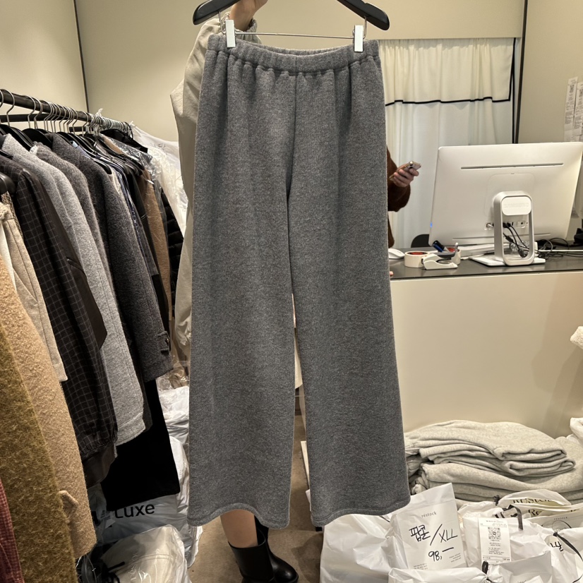 RE STOCK東大門㊣代購女裝新品25秋冬時尚推薦真品休閑褲加絨RE STOCK休閑褲圖色1