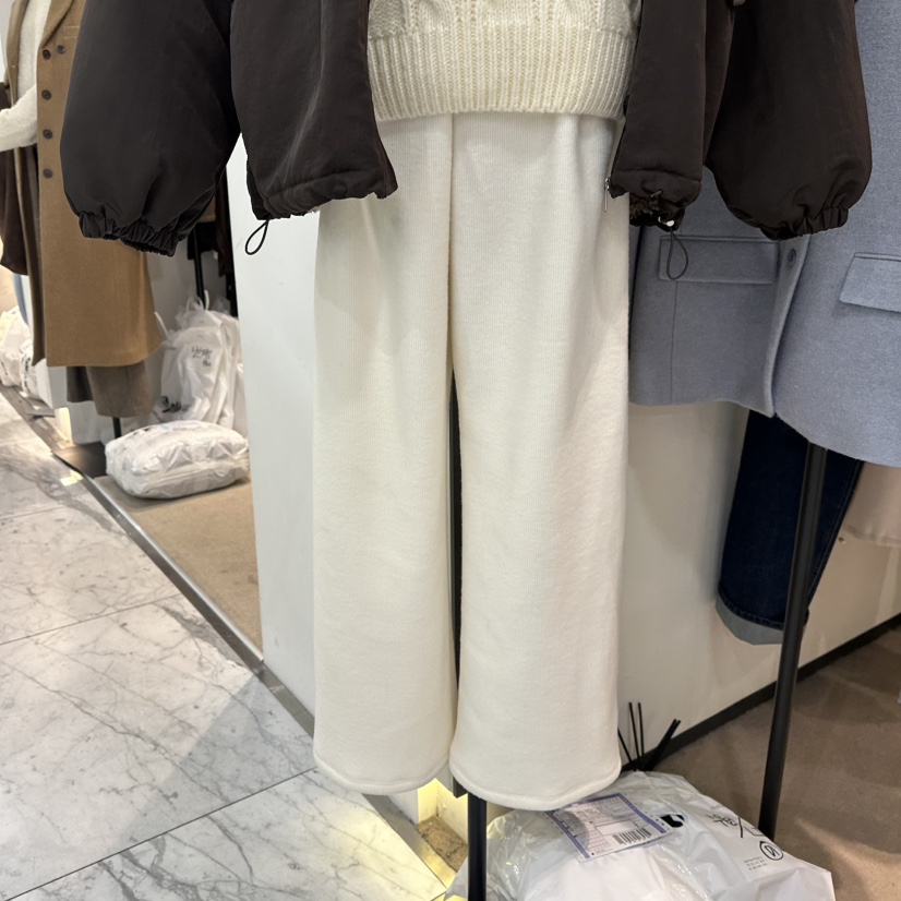 RE STOCK東大門㊣代購女裝新品25秋冬時尚推薦真品休閑褲加絨RE STOCK休閑褲圖色2