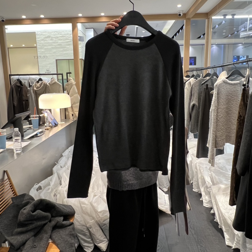 OBJECT東大門㊣代購女士新款人氣推薦熱賣時尚25秋冬長袖T恤OBJECT長袖T恤圖色3