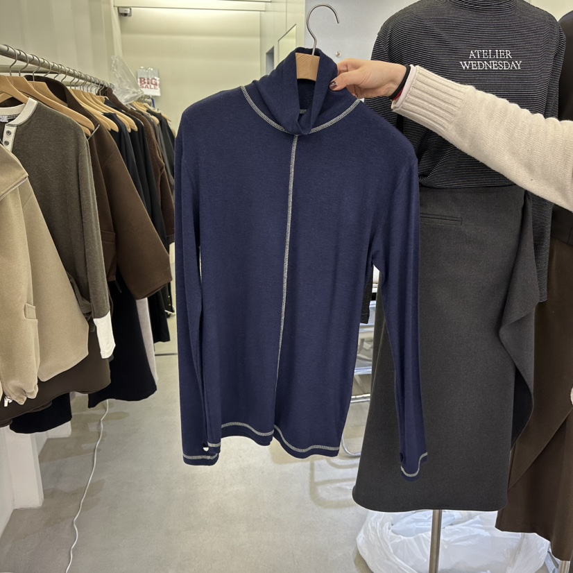 AMON東大門㊣直郵女裝新款時尚熱賣推薦人氣真品職業長袖T恤AMON長袖T恤圖色2