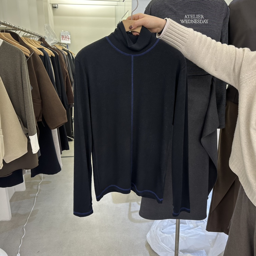 AMON東大門㊣直郵女裝新款時尚熱賣推薦人氣真品職業長袖T恤AMON長袖T恤圖色4深藍色