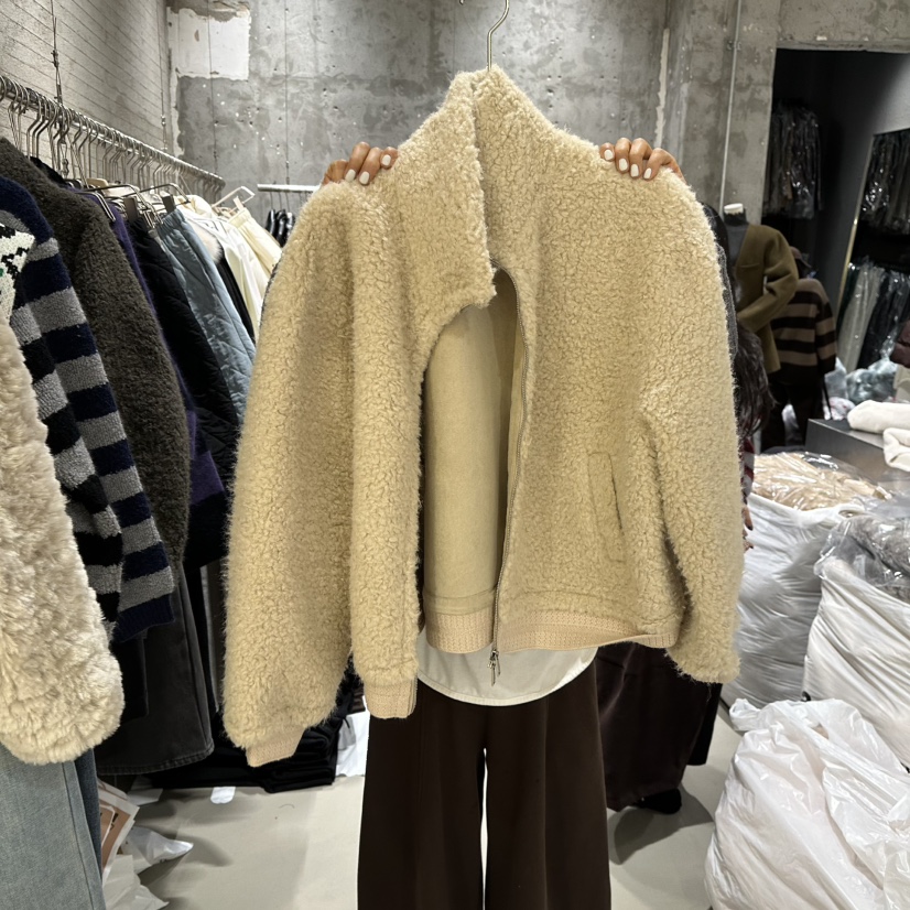 JUNI韓國代購㊣女士新款職業推薦25秋冬人氣熱賣真品夾克羊毛my juni夾克圖色1