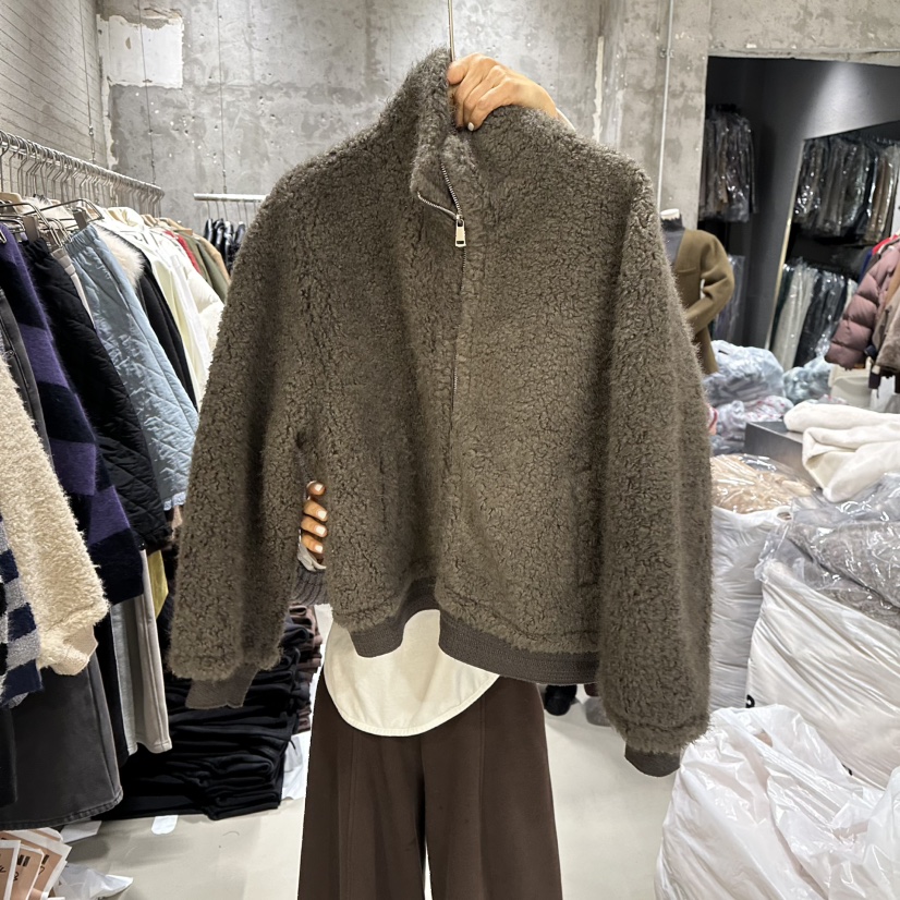 JUNI韓國代購㊣女士新款職業推薦25秋冬人氣熱賣真品夾克羊毛my juni夾克圖色2