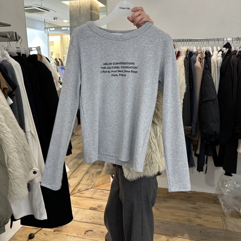 CREAM VILLA東大門㊣實拍女裝新品真品長袖T恤CREAMVILLA長袖T恤圖色2