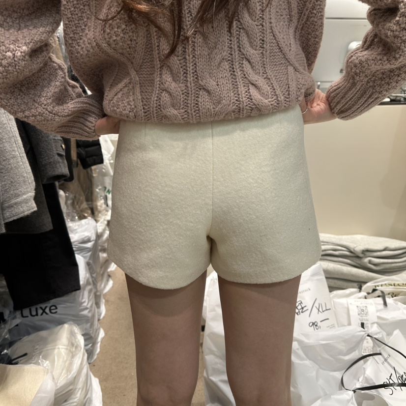 RE STOCK東大門㊣代購女士新品25秋冬推薦休閑時尚短褲毛圈RE STOCK短褲