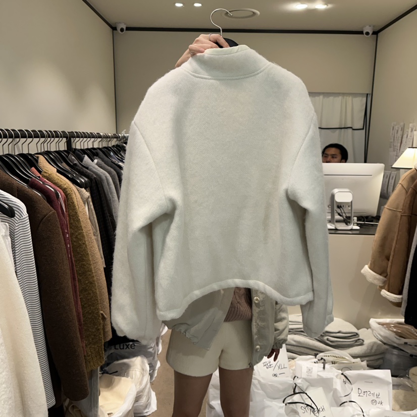 RE STOCK東大門㊣代購女士新品時尚真品推薦休閑熱賣夾克拉鏈RE STOCK夾克