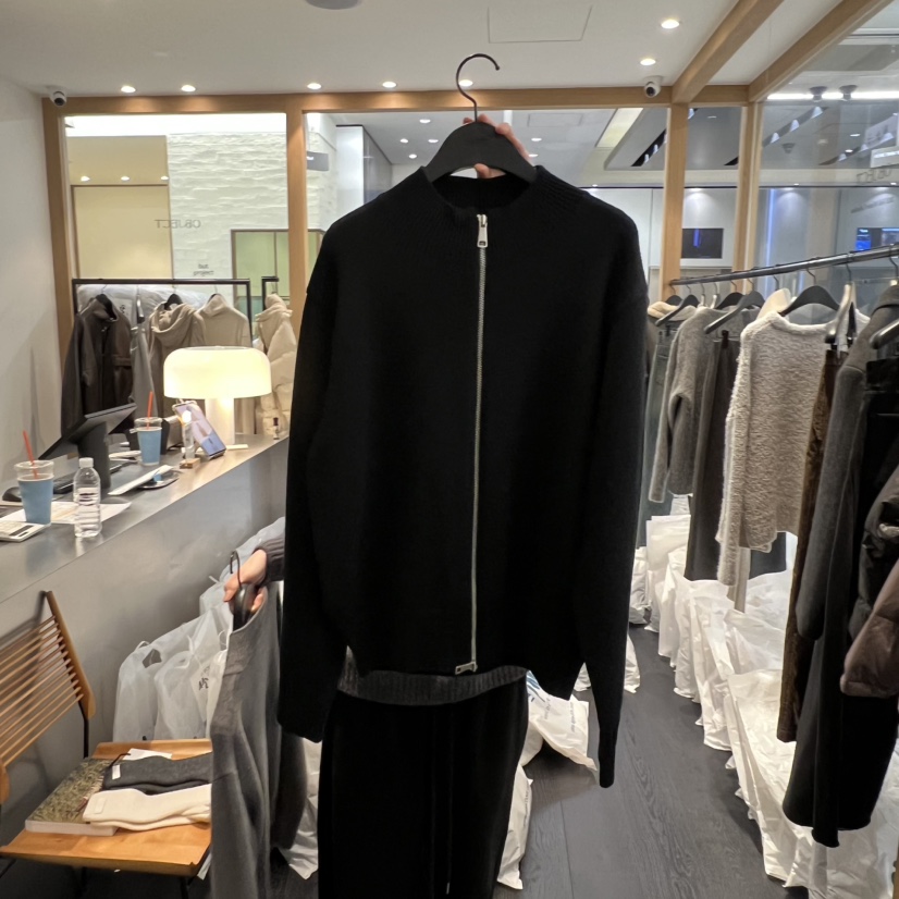 OBJECT韓國直郵㊣女裝新品推薦時尚職業25秋冬毛衣羊絨拉鏈OBJECT毛衣圖色2