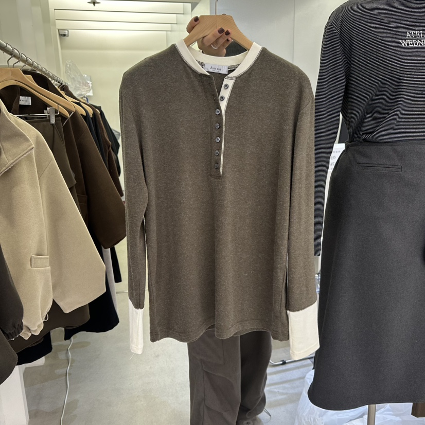 AMON東大門㊣實拍女士新品時尚25秋冬人氣職業熱賣休閑針織衫AMON針織衫圖色1