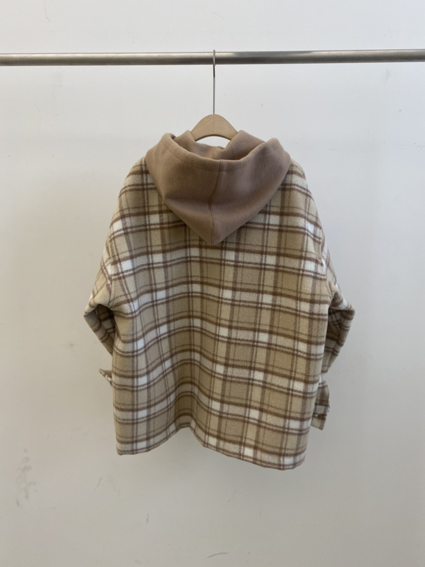 COCOMATON東大門㊣代購女士新款25秋冬職業夾克連帽衫羊毛格子COCOMATON夾克