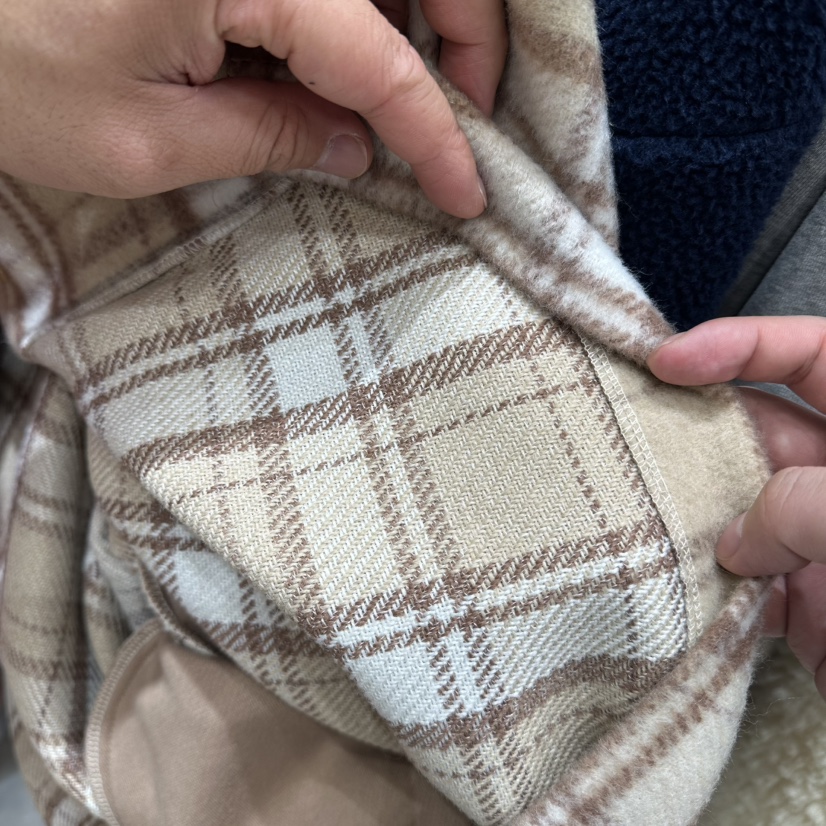 COCOMATON東大門㊣代購女士新款25秋冬職業夾克連帽衫羊毛格子COCOMATON夾克