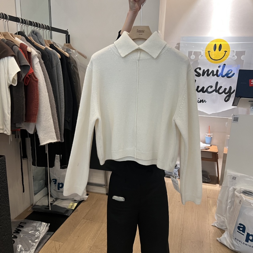 LA MAGIE FEMME東大門㊣實拍女士新款休閑推薦時尚針織衫Lamagie Femme針織衫圖色1