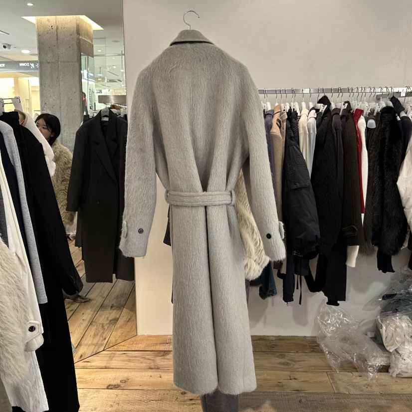 CREAM VILLA韓國直郵㊣女裝新款真品中長款大衣羊駝毛CREAMVILLA中長款大衣