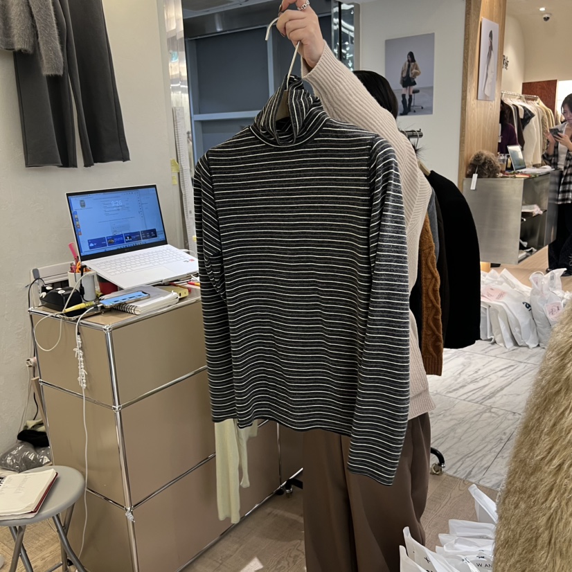 W AND J東大門㊣代購女士新款25秋冬熱賣時尚真品長袖T恤W AND J長袖T恤圖色5