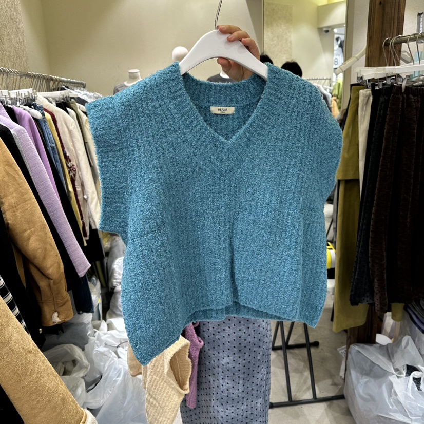 REFLAT韓國代購㊣女士新品熱賣人氣休閑25秋冬職業吊帶背心V領REFLAT吊帶/背心圖色4