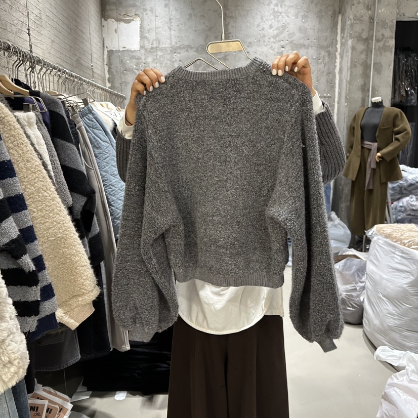 JUNI東大門㊣實拍女士新品時尚真品職業休閑25秋冬推薦針織衫my juni針織衫