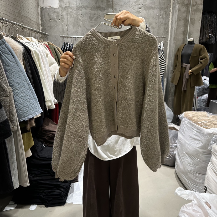 JUNI東大門㊣實拍女士新品時尚真品職業休閑25秋冬推薦針織衫my juni針織衫圖色3