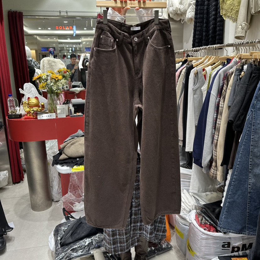 SOLAR東大門㊣代購女士新款真品休閑人氣熱賣時尚25秋冬牛仔褲SOLAR牛仔褲圖色2