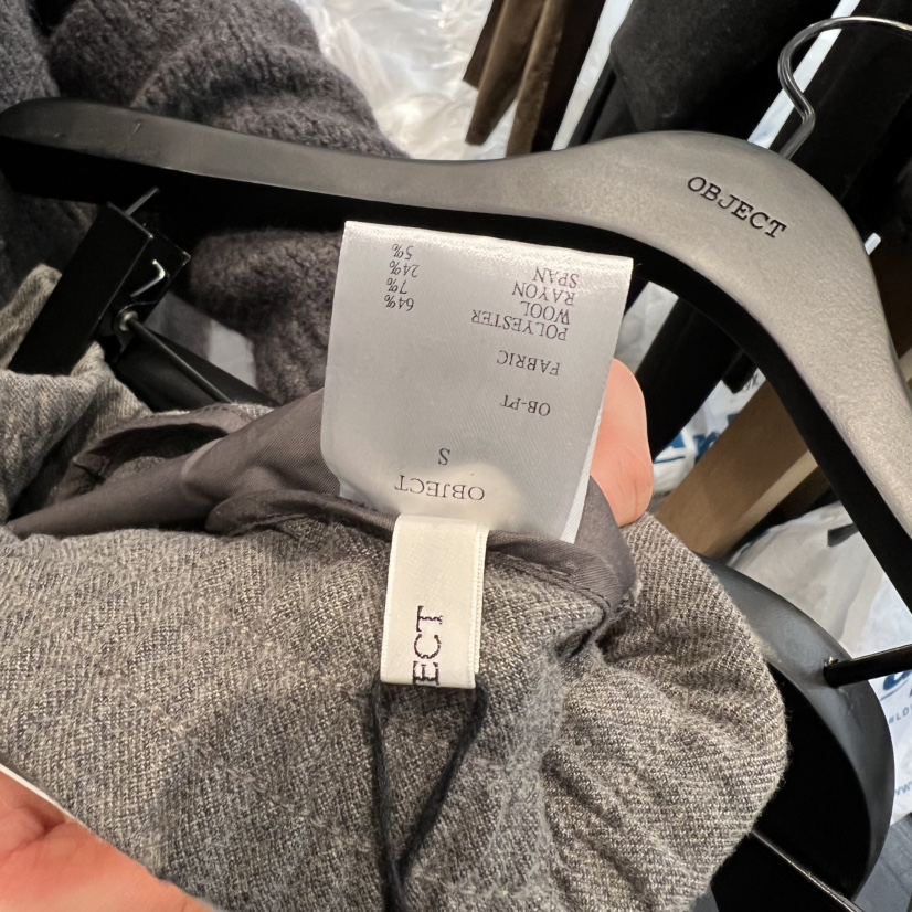 OBJECT東大門㊣實拍女裝新款25秋冬推薦時尚真品休閑褲羊毛OBJECT休閑褲