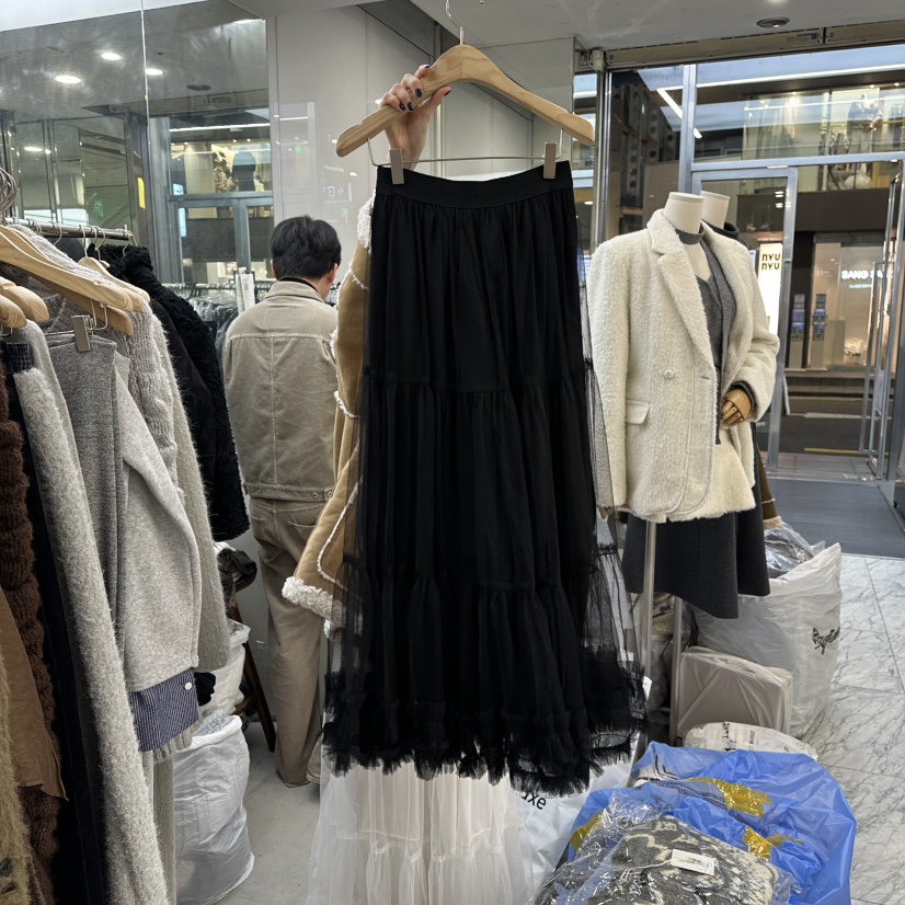 FOUNDATION韓國代購㊣女裝新款熱賣25秋冬職業真品時尚長裙FOUNDATION長裙