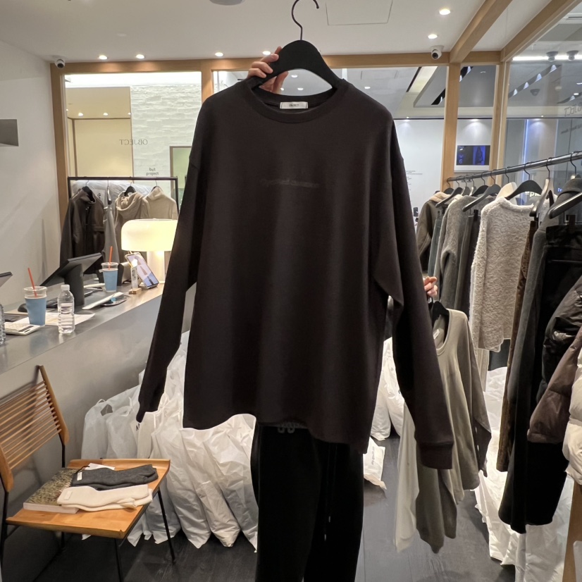 OBJECT韓國代購㊣女裝新款推薦休閑真品時尚職業25秋冬長袖T恤OBJECT長袖T恤圖色3