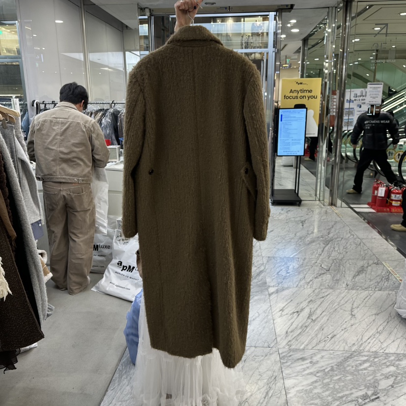 FOUNDATION東大門㊣代購女裝新款25秋冬人氣真品中長款大衣FOUNDATION中長款大衣