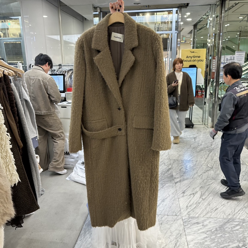 FOUNDATION東大門㊣代購女裝新款25秋冬人氣真品中長款大衣FOUNDATION中長款大衣圖色2