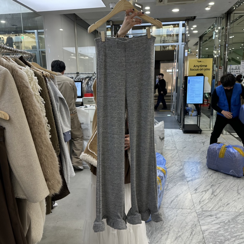 FOUNDATION東大門㊣實拍女士新款25秋冬人氣時尚休閑褲緊身褲FOUNDATION休閑褲圖色1