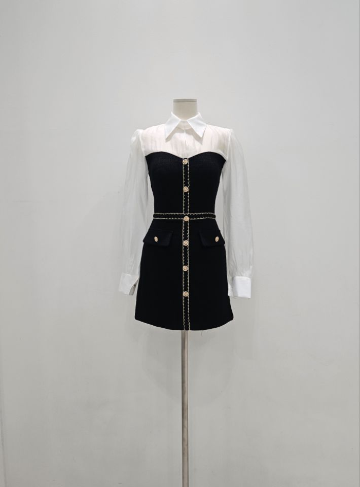 HIGH HEELS韓國直郵㊣女士新款25秋冬時尚推薦職業熱賣連衣裙HIGH HEELS連衣裙圖色2