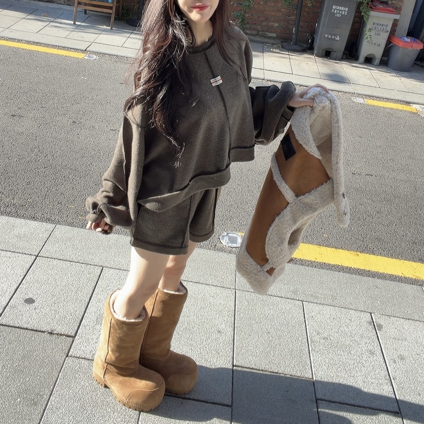 PALETTE-Q東大門㊣代購女士新款25秋冬推薦職業人氣短褲羊毛PALETTE短褲