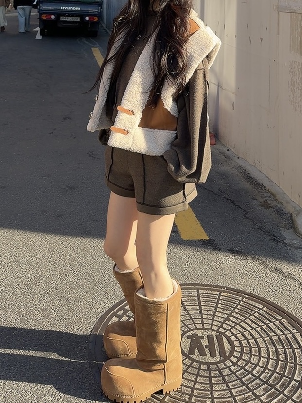 PALETTE-Q東大門㊣代購女士新款25秋冬推薦職業人氣短褲羊毛PALETTE短褲