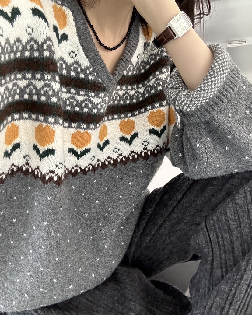 HOWDY東大門㊣實拍女士新款職業25秋冬熱賣推薦休閑時尚針織衫howdy針織衫