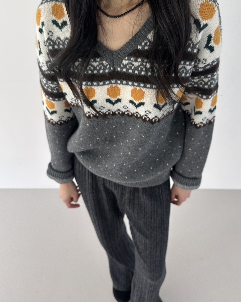 HOWDY東大門㊣實拍女士新款職業25秋冬熱賣推薦休閑時尚針織衫howdy針織衫圖色2