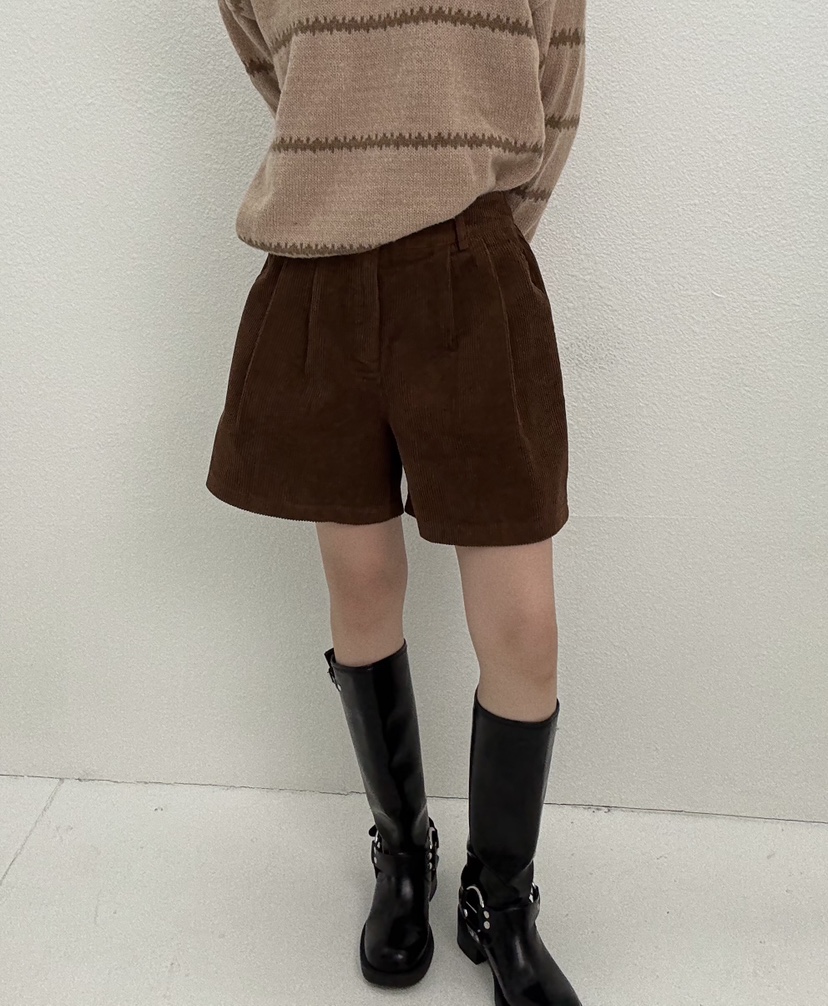 JMIND韓國代購㊣女裝新品時尚推薦人氣休閑熱賣真品短褲燈芯絨JMIND短褲