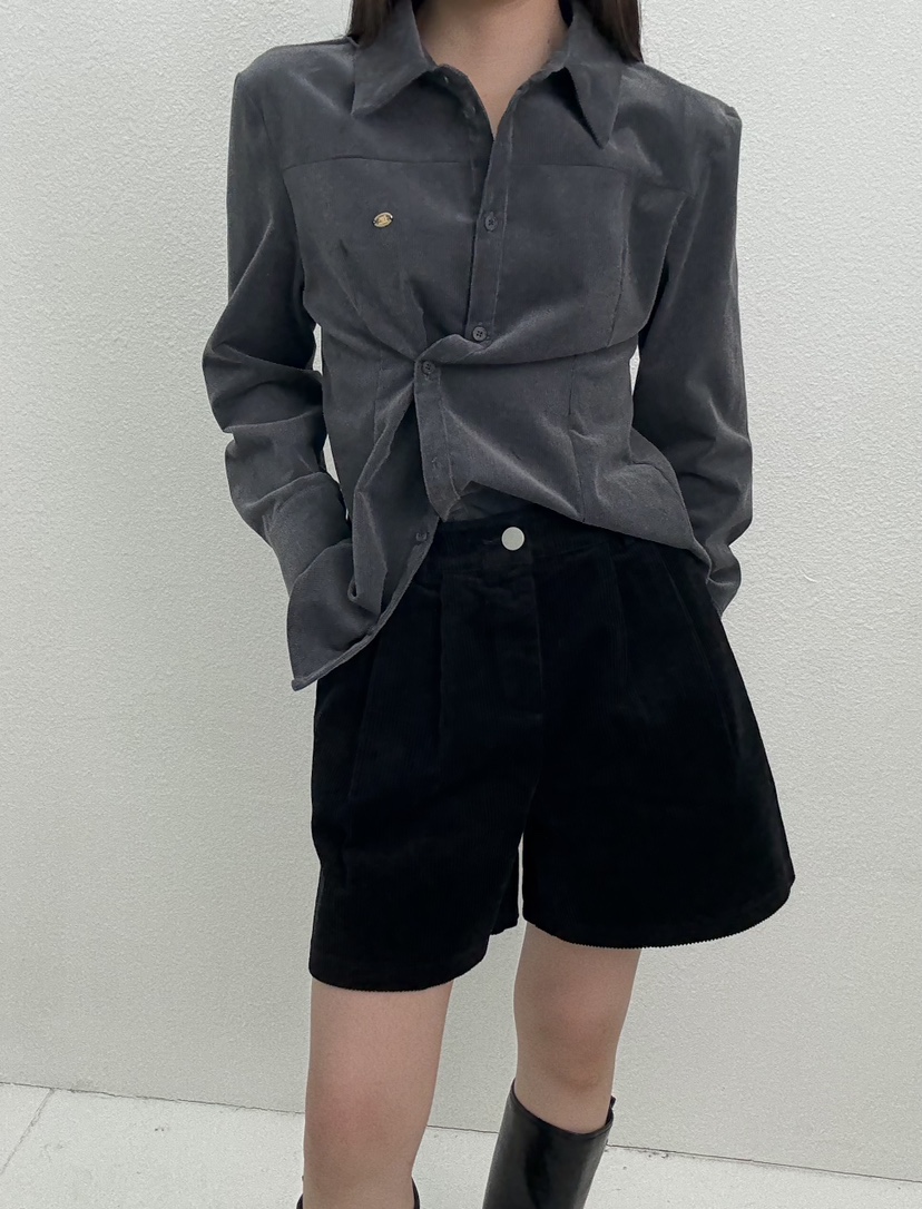 JMIND韓國代購㊣女裝新品時尚推薦人氣休閑熱賣真品短褲燈芯絨JMIND短褲