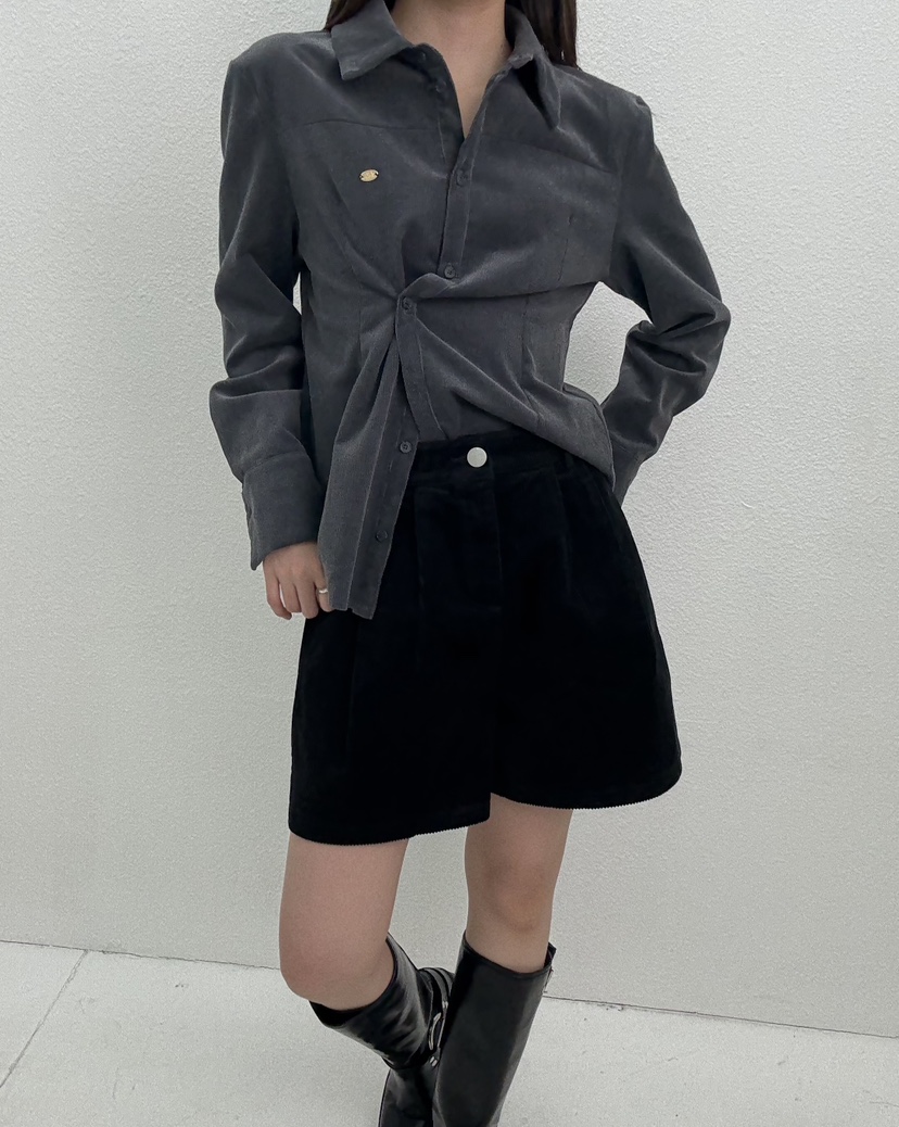 JMIND韓國代購㊣女裝新品時尚推薦人氣休閑熱賣真品短褲燈芯絨JMIND短褲