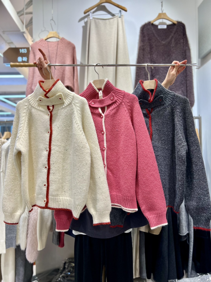 OLA韓國代購㊣女裝新品25秋冬熱賣時尚休閑職業真品人氣針織衫mellor/OLA針織衫