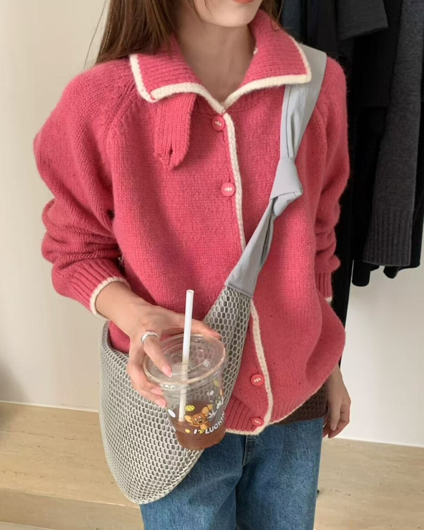 OLA韓國代購㊣女裝新品25秋冬熱賣時尚休閑職業真品人氣針織衫mellor/OLA針織衫