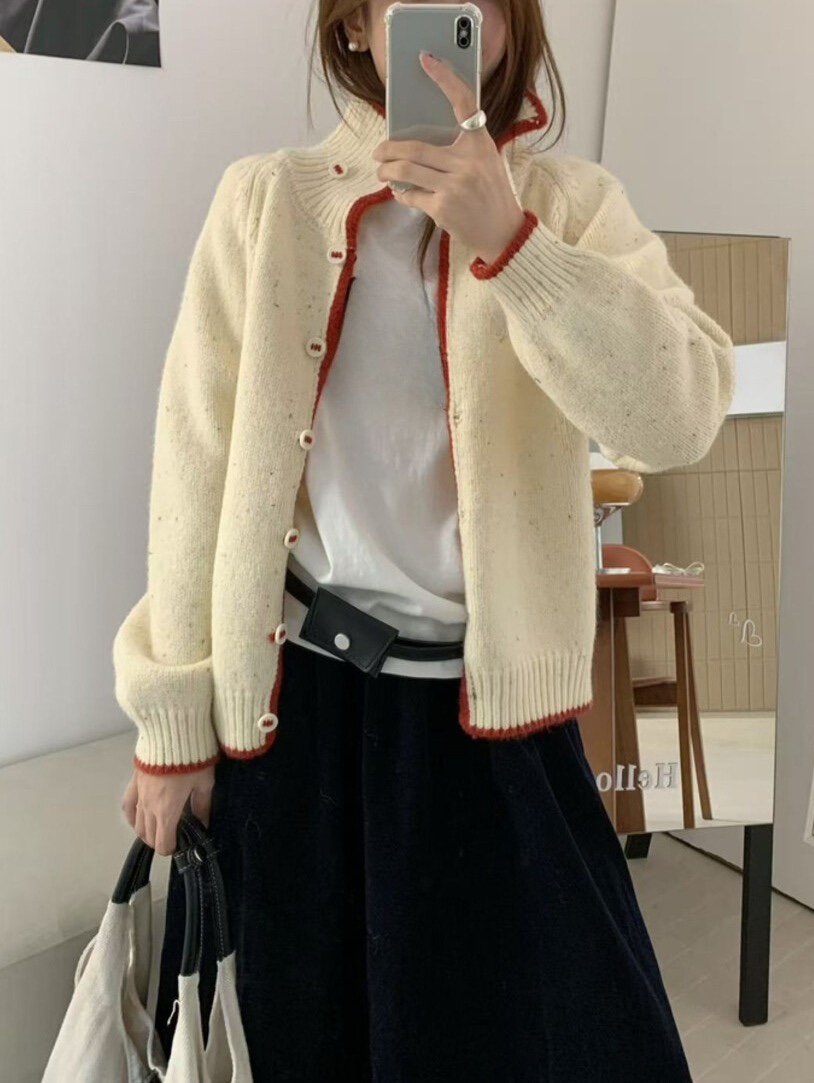 OLA韓國代購㊣女裝新品25秋冬熱賣時尚休閑職業真品人氣針織衫mellor/OLA針織衫