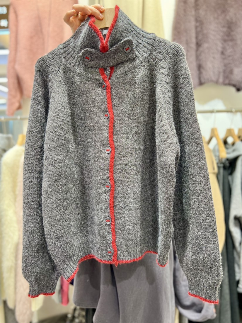 OLA韓國代購㊣女裝新品25秋冬熱賣時尚休閑職業真品人氣針織衫mellor/OLA針織衫圖色3