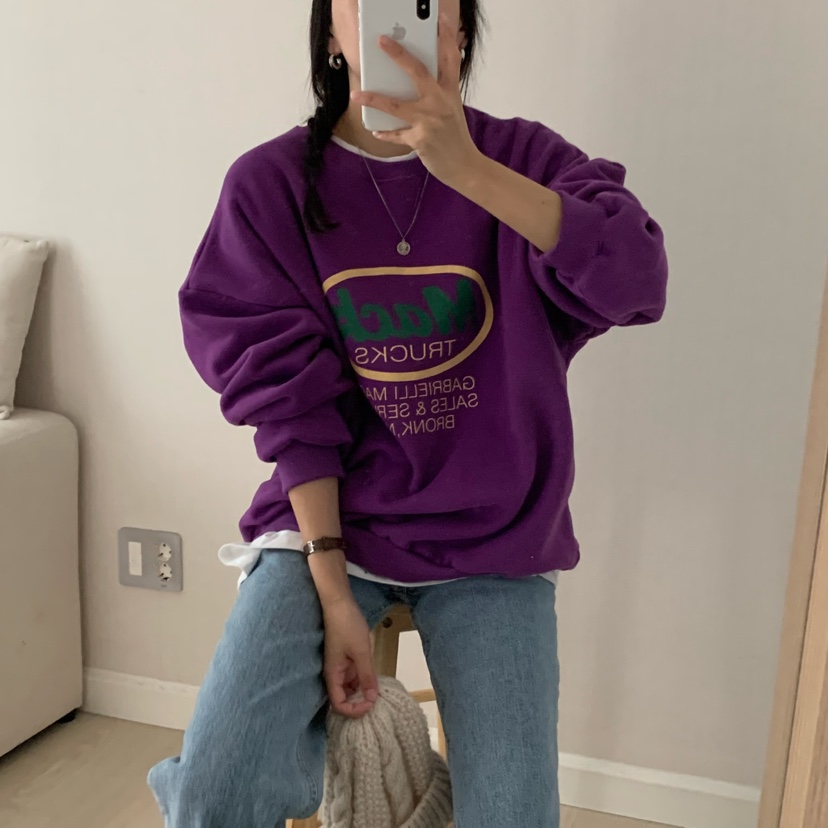 HELLO JINI韓國代購㊣女士新品真品人氣時尚職業休閑推薦衛衣HELLO JINI衛衣