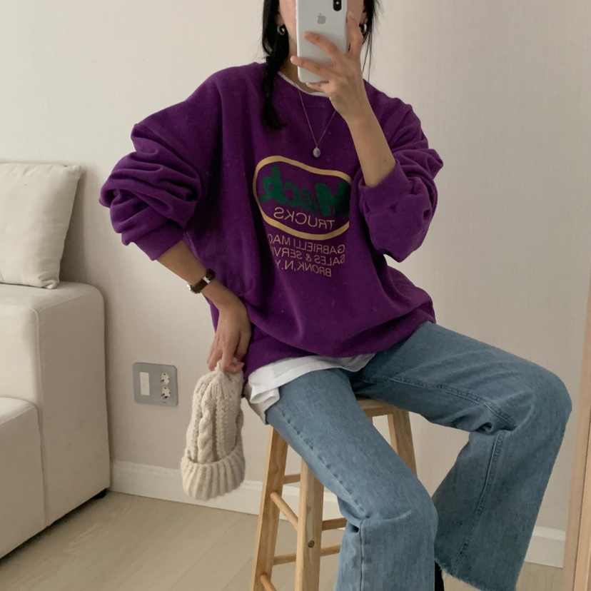 HELLO JINI韓國代購㊣女士新品真品人氣時尚職業休閑推薦衛衣HELLO JINI衛衣