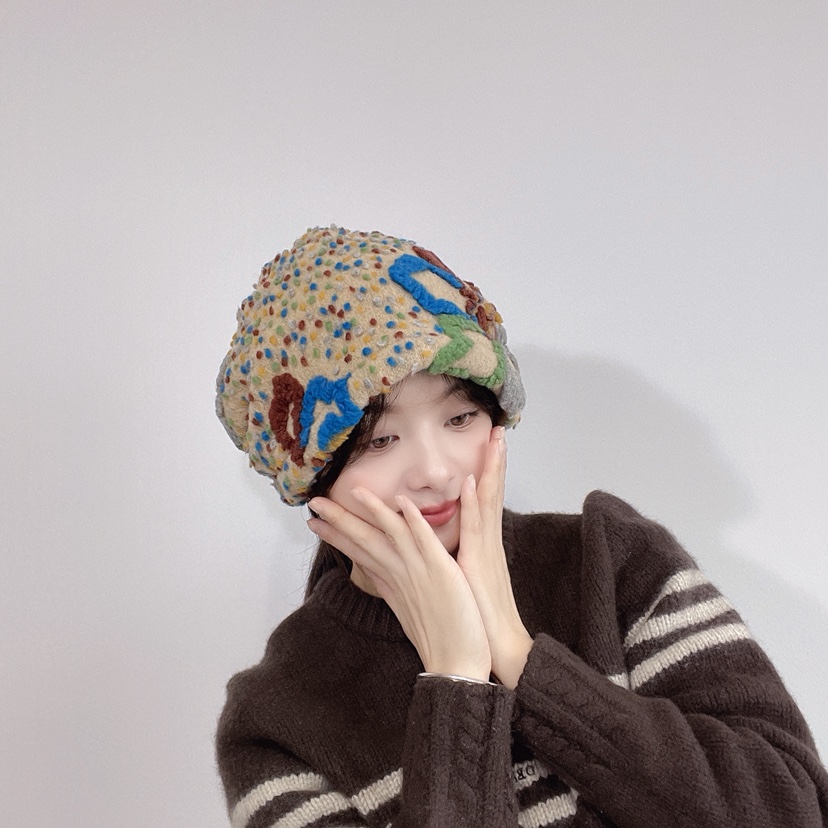 LOVELY HAT韓國直郵㊣女士新品人氣職業真品休閑25秋冬帽子LOVELY HAT帽子圖色2