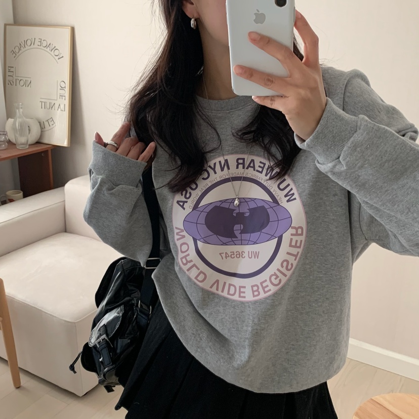 HELLO JINI東大門㊣實拍女士新品推薦職業熱賣時尚25秋冬衛衣HELLO JINI衛衣