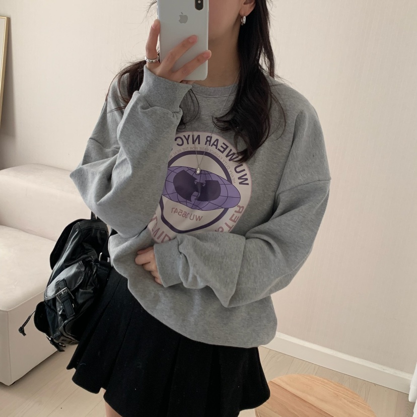 HELLO JINI東大門㊣實拍女士新品推薦職業熱賣時尚25秋冬衛衣HELLO JINI衛衣