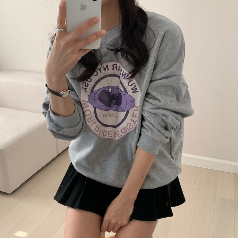 HELLO JINI東大門㊣實拍女士新品推薦職業熱賣時尚25秋冬衛衣HELLO JINI衛衣