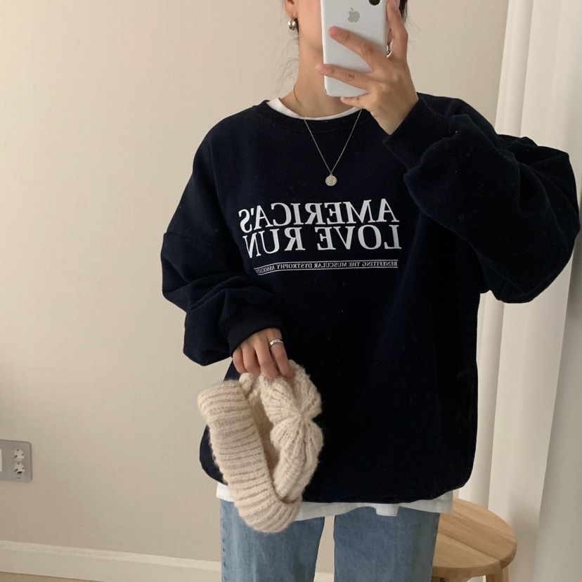 HELLO JINI韓國代購㊣女裝新品真品熱賣25秋冬推薦休閑衛衣HELLO JINI衛衣