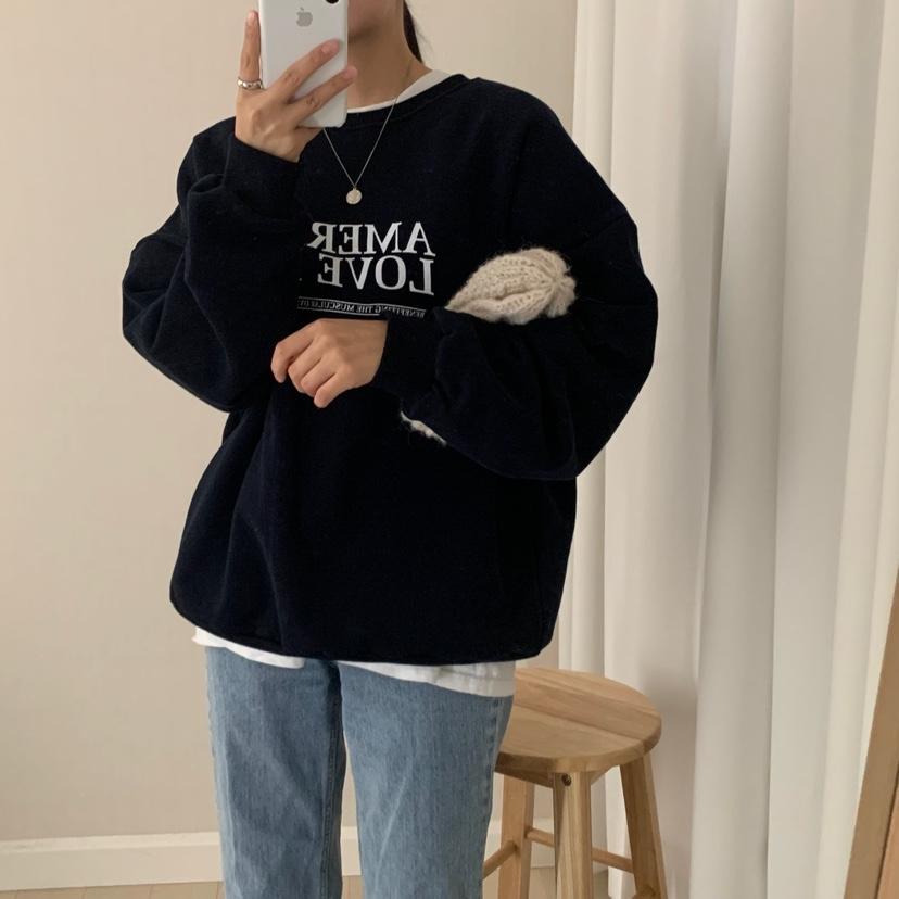 HELLO JINI韓國代購㊣女裝新品真品熱賣25秋冬推薦休閑衛衣HELLO JINI衛衣圖色1